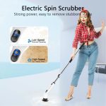 TUYU Electric Spin Scrubber, Full-Body IPX7 Waterproof Bathroom Scrubber with Power LCD Display, Adjustable Extension Handle, Cordless Shower Cleaner Brush for Bathtub Kitchen Wall Cleaning - Image 2